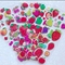 Impresión de pegatinas de corte de beso a prueba de agua Etiqueta de empaquetado de fruta de fresa linda